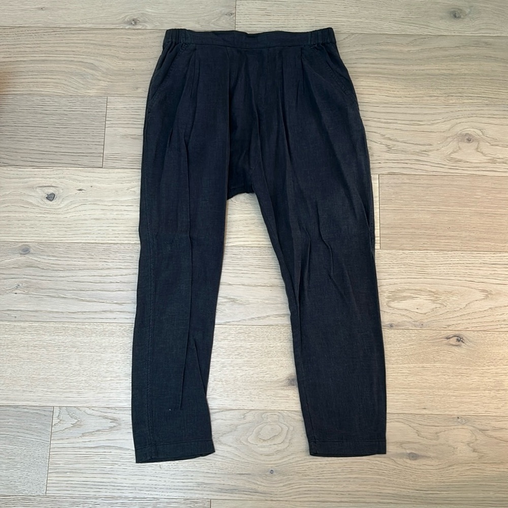 Linen pull-on pants